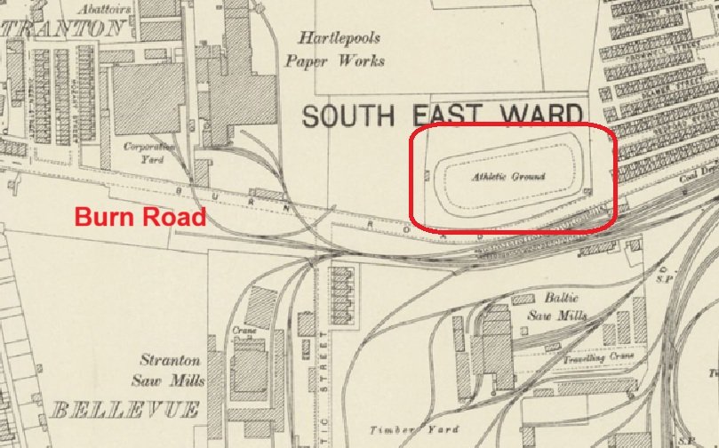 Hartlepool - NER Band sports ground : Map credit National Library of Scotland